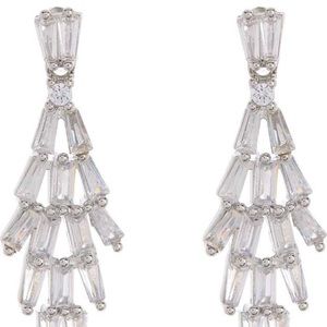 Cubic Zirconia Chandelier Earrings